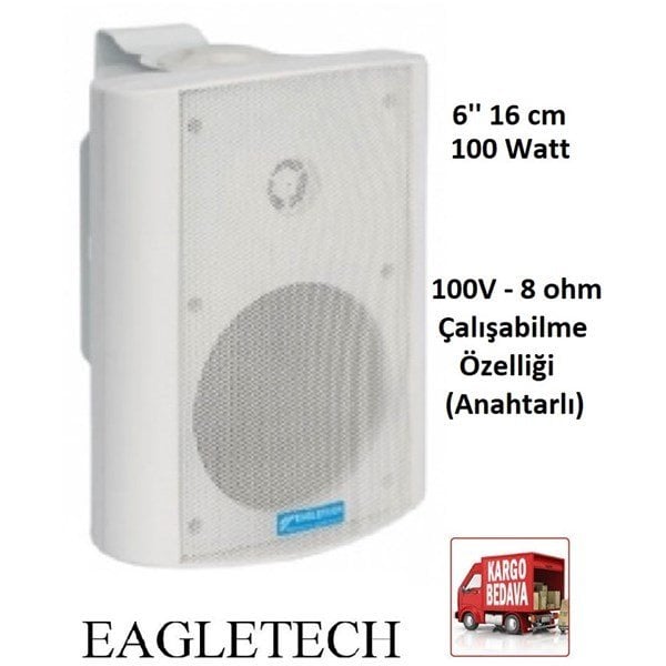 Eagletech Echo 6 6-inch 100V/8ohm Duvar Hoparlörü (Tek)