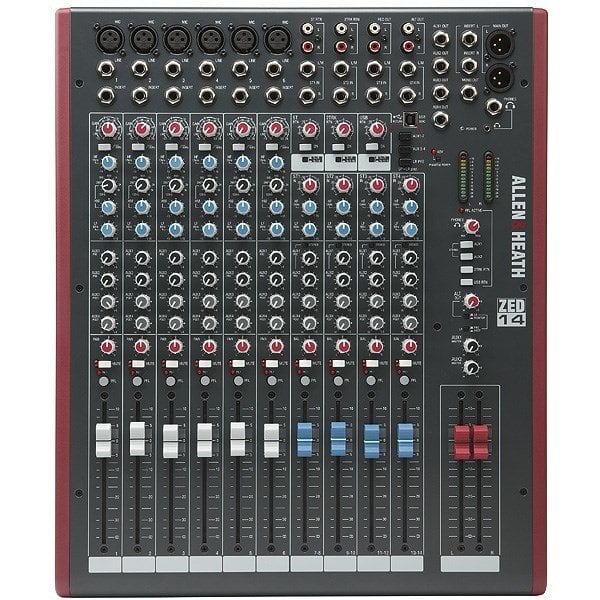 Allen Heath ZED-14 6 mic/line inputs, 4 stereo sources USB and Sonar X1 L.E