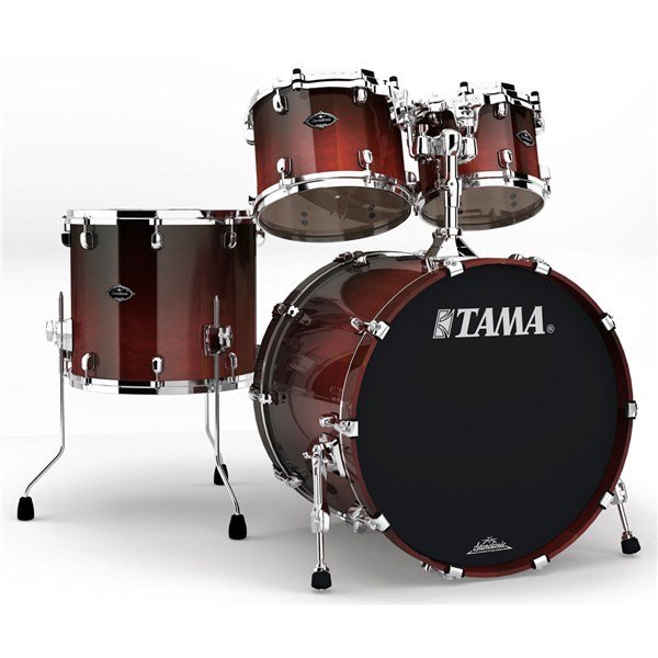 Tama Bubinga Elite Dark Cherry Fade 4 Parça Akustik Davul Seti