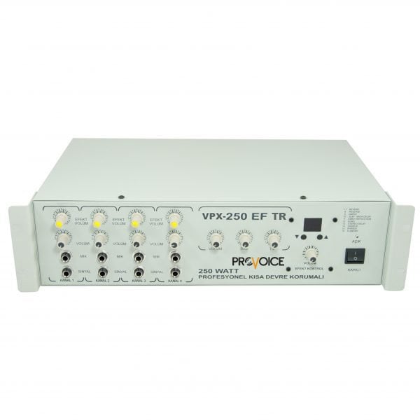 Provoice VPX-250 EF TR 250 Watt 6 Kanal Efektli Anfili Mikser