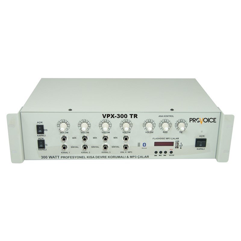 Provoice VPX-300 TR Trafolu 300 Watt Mikserli Amplifikatör