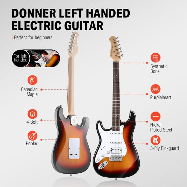 Donner  DST 100 SLSET SOLAK 39 inç Elektro Gitar Seti