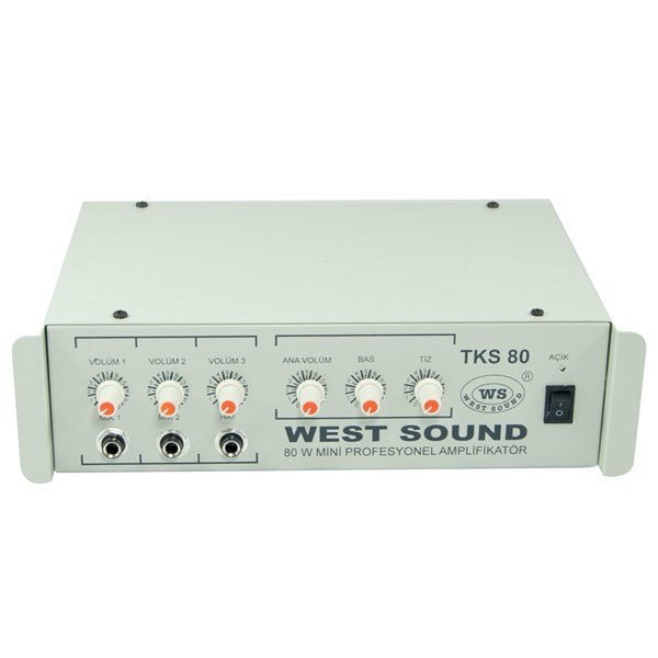 West Sound TKS 80 USB - 80 Watt 2 Mikrofon 1 Line Girişli Anfili Mikser