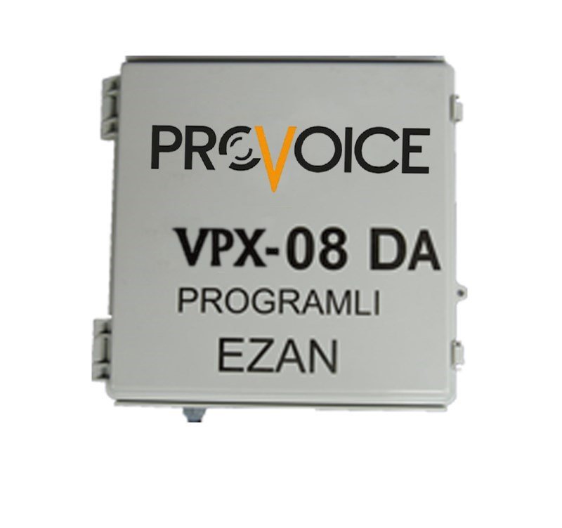 Provoice VPX-08 DA Akülü Güneş Panelli Ezan Saati