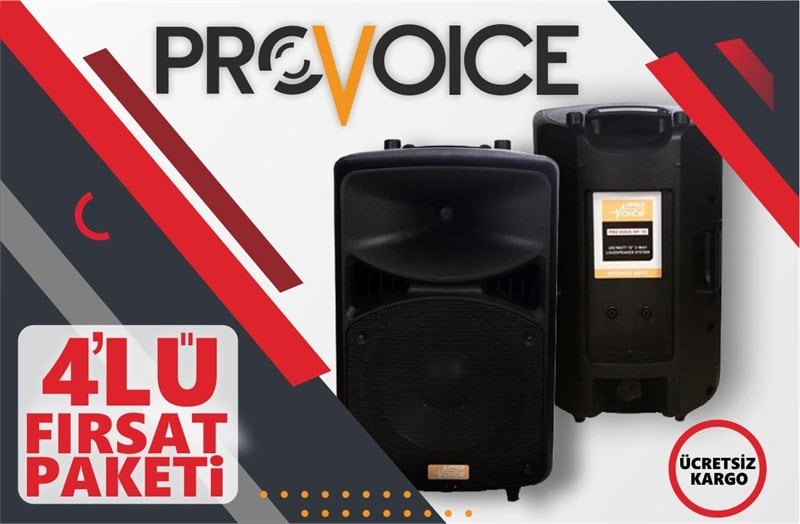 Provoice HP-12TS Pasif Kabin Hoparlör 2 Yollu 600W 4'lü Paket (Toptan Satış)