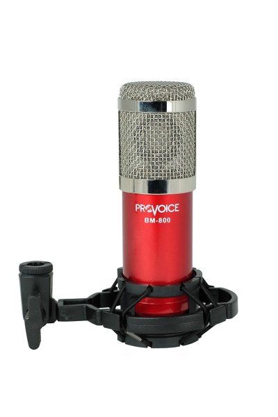 Provoice BM-800 Profesyonel Stüdyo Kayıt Mikrofonu (Kırmızı)