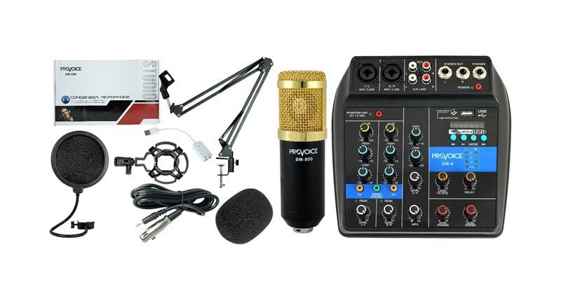 Provoice Audio BM-800 Full Studyo Bronz Ses Kayıt Seti