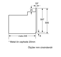 Siemens iQ300 Ankastre Fırın 60 x 60 cm beyaz HB234FEW0T