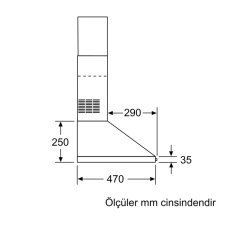 Siemens iQ100 Duvar Tipi Davlumbaz 60 cm paslanmaz çelik LC64PCC50T