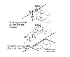 Siemens iQ100 Duvar Tipi Davlumbaz 60 cm paslanmaz çelik LC64PCC50T