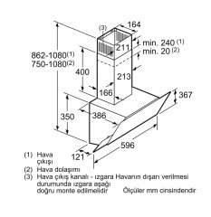 Siemens iQ300 Duvar Tipi Davlumbaz 60 cm Siyah cam dekor LC65KA670T