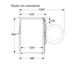 Siemens iQ300 Çamaşır Makinesi 9 kg 1200 dev./dak., silver WG42A1XVTR