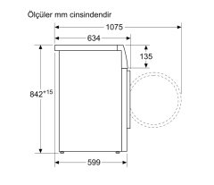 Siemens iQ500 Isı Pompalı Kurutma Makinesi 8 kg silver WT45W41STR