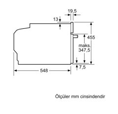 Siemens iQ700 Mikrodalga Fonksiyonlu Kompakt Ankastre Fırın 60 x 45 cm paslanmaz çelik CM633GBS1