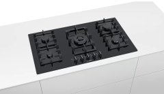 Siemens iQ500 Gazlı Ocak 90 cm sert cam, siyah EP9A6QB90