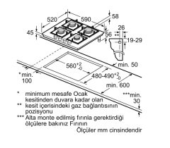 Siemens iQ500 Gazlı Ocak 60 cm sert cam, beyaz EP6A2PB20O