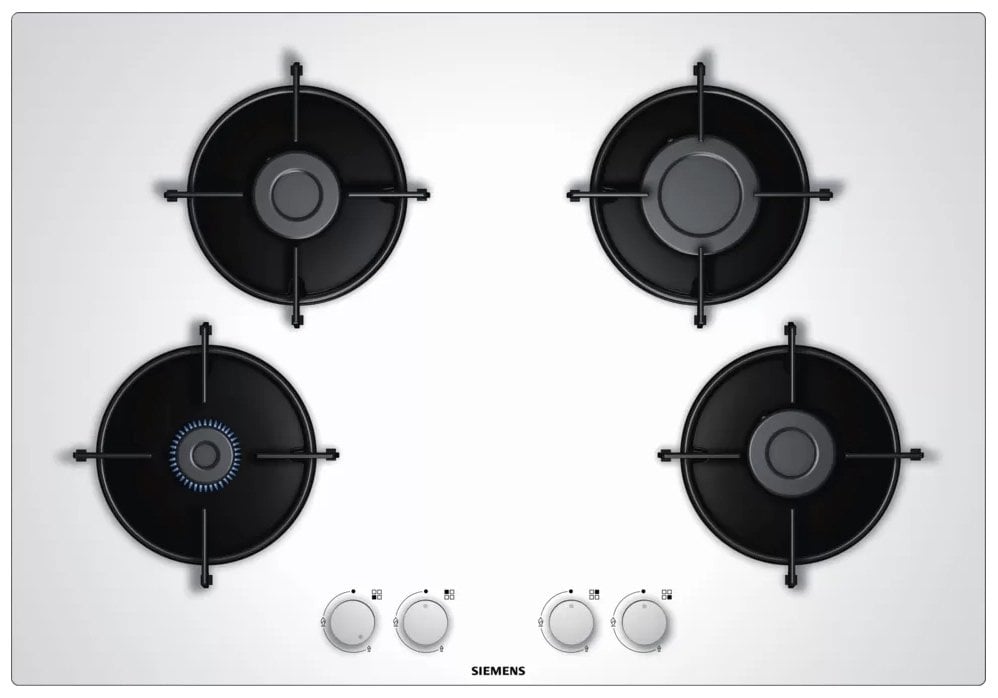 Siemens iQ300 Gazlı Ocak 75 cm sert cam, beyaz EN7B2PO10O