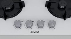 Siemens iQ300 Gazlı Ocak 60 cm sert cam, beyaz EN6B2PO10O