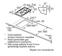 Siemens iQ700 Gazlı Domino Ocak 30 cm cam seramik, siyah ER3A6BD70