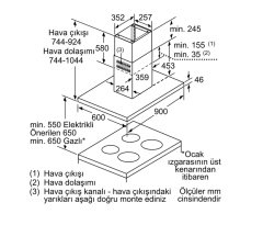 Siemens iQ300 Ada Tipi Davlumbaz 90 cm paslanmaz çelik LF97BBM50