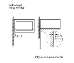 Siemens iQ500 Ankastre Mikrodalga Genişlik 60 cm BF525LMS0