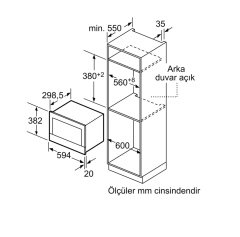 Siemens iQ700 Ankastre Mikrodalga Genişlik 60 cm, paslanmaz çelik BE634LGS1