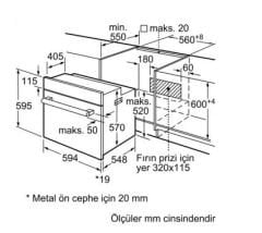 iQ300 Ankastre Fırın 60 x 60 cm paslanmaz çelik HB514FBR0T