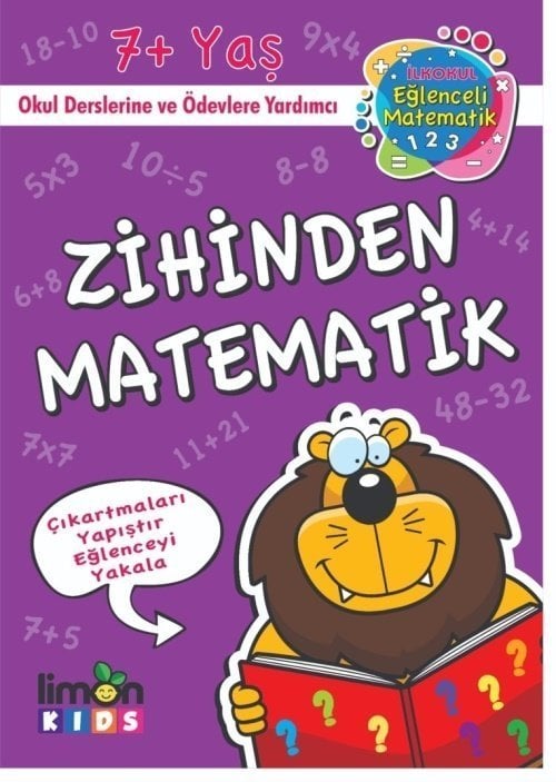 İlkokul Eğlenceli Matematik Çıkartmalı Zihinden Matematik 7+ Yaş