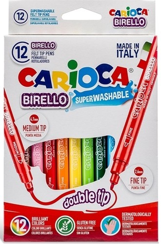 Carioca Bebek Keçeli Kalem 12 Renk Çift Uçlu 41457