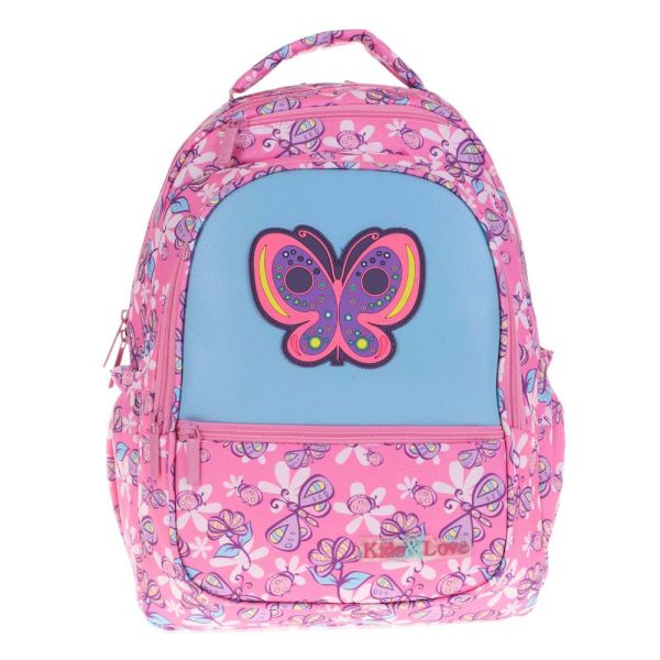 Kaukko Kids Love L5106 Rubber Butterfly İlkokul Çantası