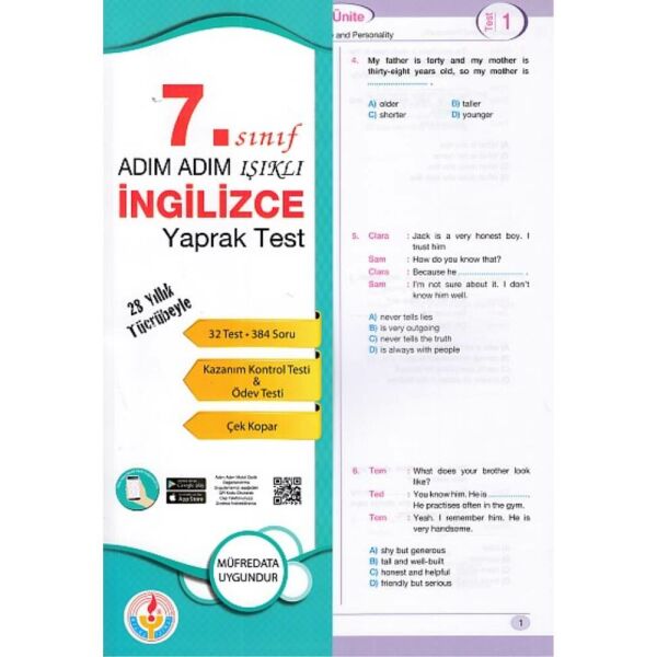 Işıklı 7.Sınıf İngilizce Yaprak Test