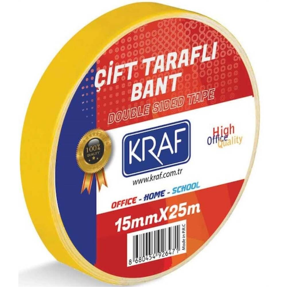 Kraf Çift Taraflı Bant 15Mmx25m 2515G