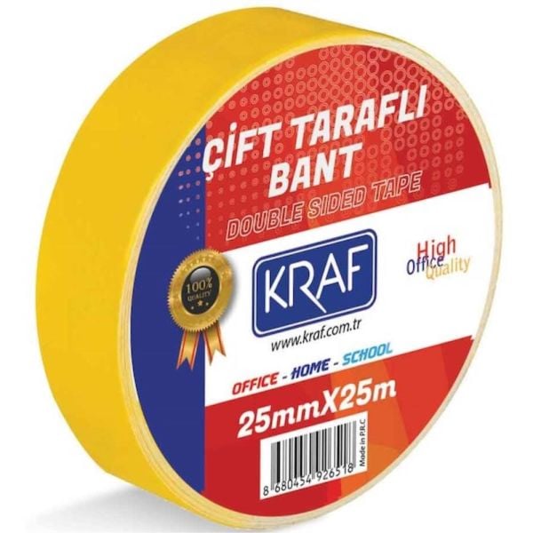 Kraf Çift Taraflı Bant 25Mmx25m 2525G