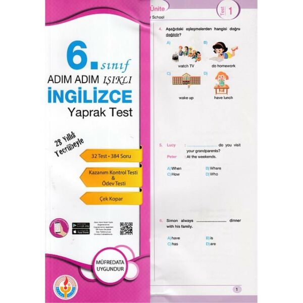 Işıklı 6.Sınıf İngilizce Yaprak Test