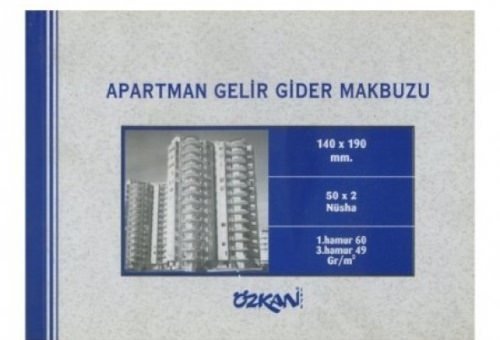 Özkan Apartman Gelir Gider Makbuzu 50x2 Nüsha No:3 M0658