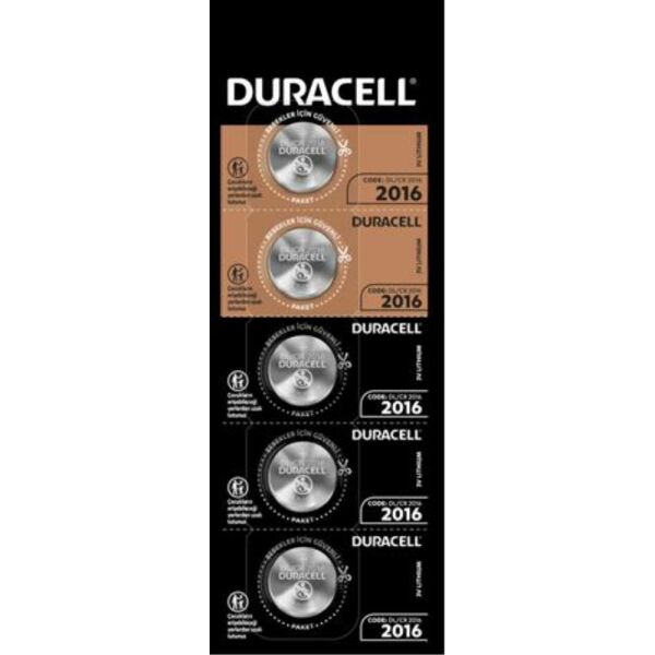 Duracell Pil Düğme 3V 5 Li 2016