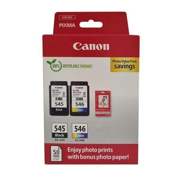 Canon PG-545 CL-546 Photo Value 2'li Mürekkep Kartuş