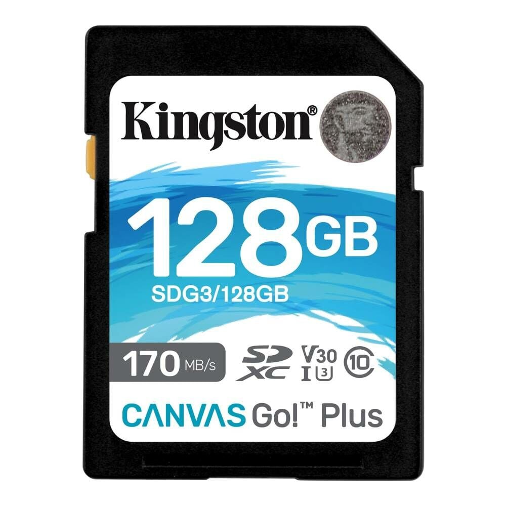 Kingston SDG3-128GB 128GB SDXC Canvas Go Plus 170R C10 UHS-I U3 V30 Hafıza Kartı