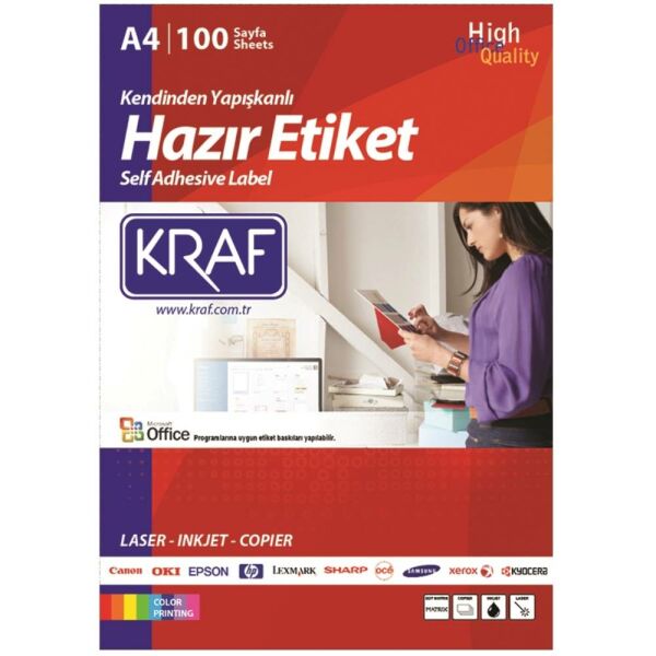 Kraf Laser Etiket Kf-2172 35 X 23 Mm