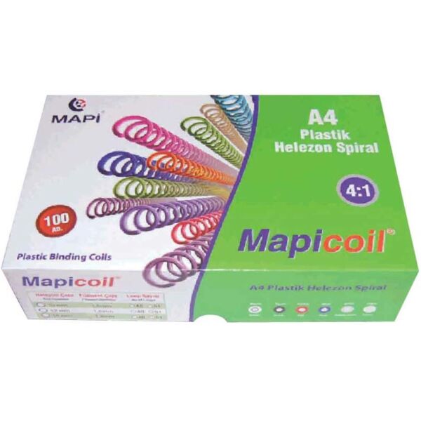 Mapi Spiral Plastik Helezon 4:1 12Mm Şeffaf 100 Adet 48 Lop 2351204