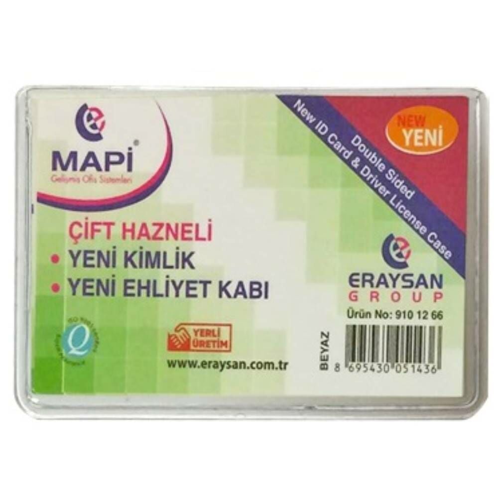 Mapi Çift Hazneli Yeni Kimlik-Ehliyet K.Şeffaf 100'Lü 9101265