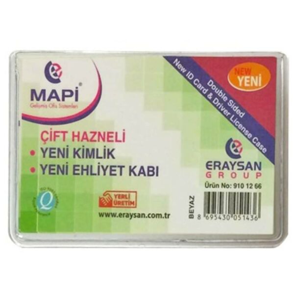 Mapi Çift Hazneli Yeni Kimlik-Ehliyet K.Şeffaf 100'Lü 9101265