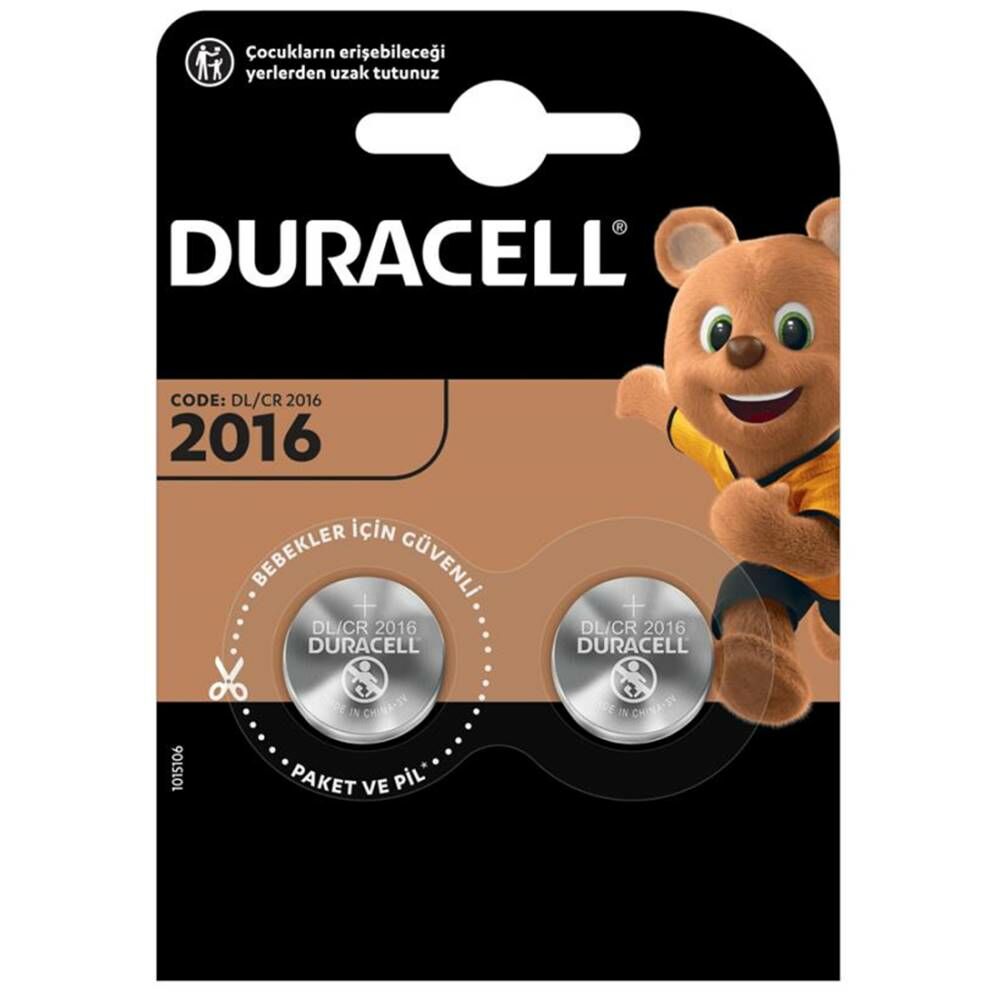 Duracell Pil Düğme 3V 2 Li 2016