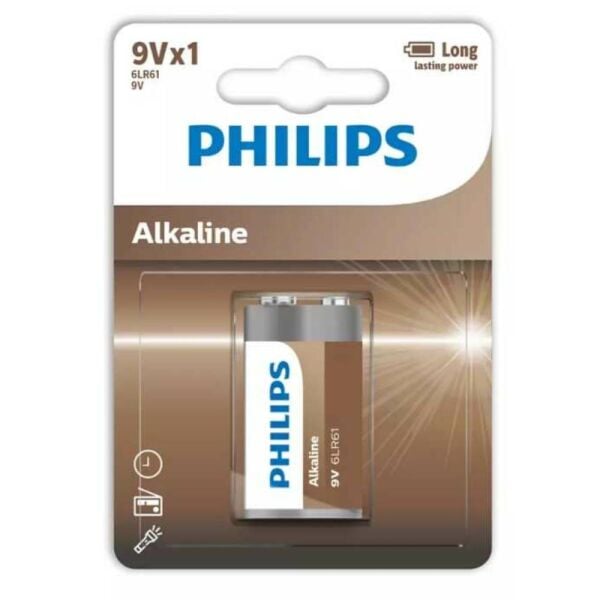 Philips Alkaline Pil 9V 6LR61A1B/10