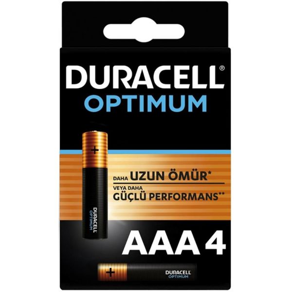 Duracell Pil Optımum 4 Lü Aaa İnce Kalem