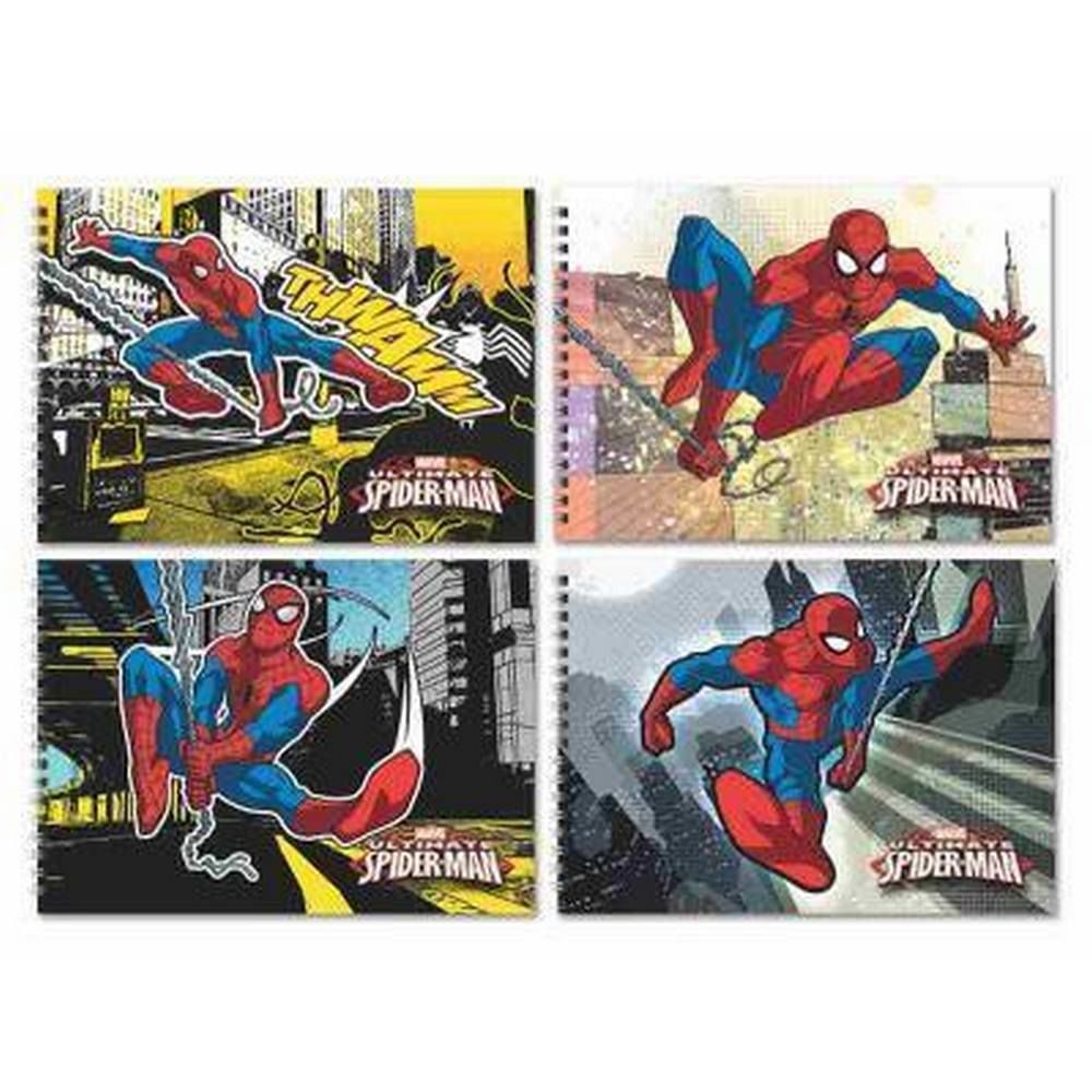 Spiderman 17x25 15 Yaprak Karton Kapak Spiralli Resim Defteri 300115