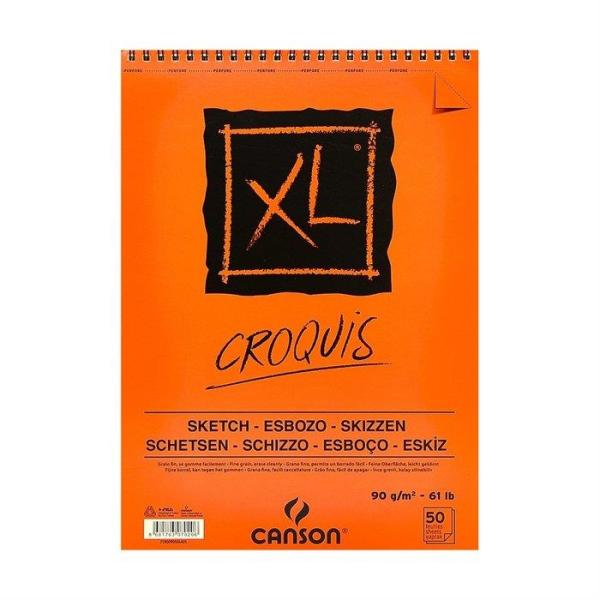 Canson Croquis XL Eskiz Defteri Spiralli Çizim Blok A5 90 gr 09050A5