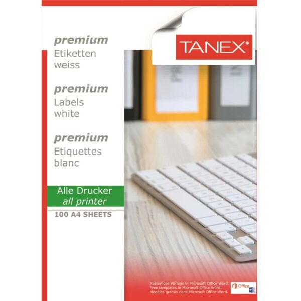 Tanex Laser Etiket Tw-2121 70 X 38 Mm ( 21 ) 100 Lü