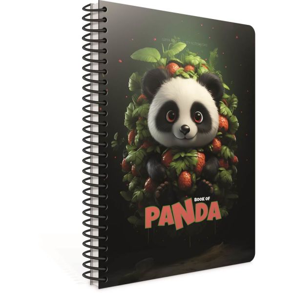 Panda A4 80 Yaprak Çizgili Karton Kapak Spiralli Defter 7086