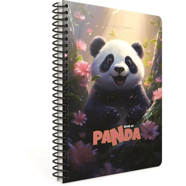 Panda A4 80 Yaprak Çizgili Karton Kapak Spiralli Defter 7086